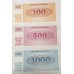 SLOVENIA 1990 . ONE 1 - ONE THOUSAND 1,000 TOLARJEV BANKNOTES . SPECIMEN . SET OF 8 SLOVENIA 1990 . ONE 1 - ONE THOUSAND 1,000 TOLARJEV BANKNOTES . SPECIMEN . SET OF 8